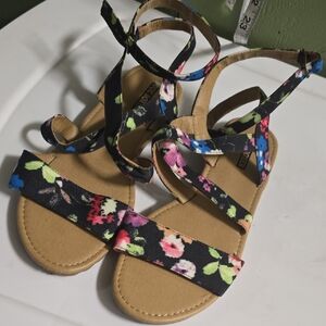 Joe Boxer Floral Strappy Sandals Size 11
